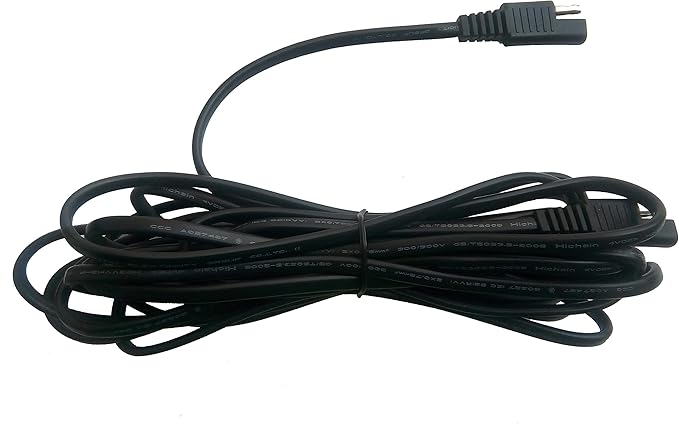 Sunway Solar 16FT Battery Charger Extension Cable Adapter SAE Connectors Quick Connect with Battery Clamps For 12V Trickle Charger And Maintainer, 12Volt Solar Panel Power System Kit