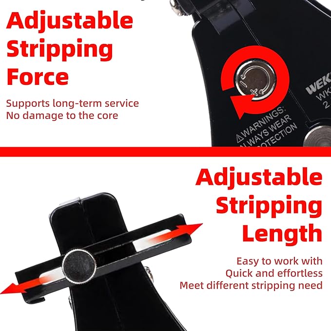 3 in 1 Adjustable Wire Stripper Tool, Automatic Solar Cable Stripper/Cutter for 2.5/4/6mm14-10 AWG Solar Wire