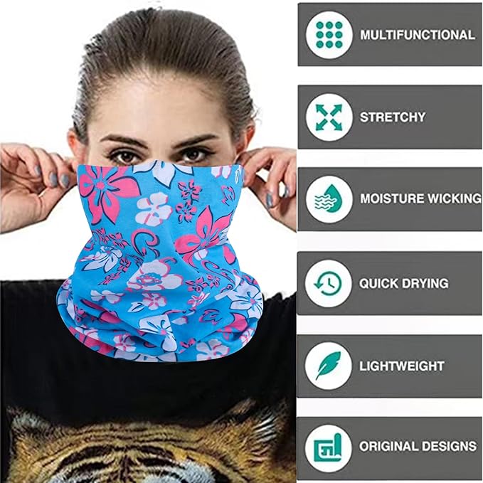 Neck Gaiter Masks Tube Scarf,Seamless Bandanas Buffs Gators,Ourdoor Face Mask Face Covering Multi Headwear