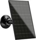 Zivif 6W Solar Panel for Security Cameras, 5V Solar Charger Compatible with Rechargeable Battery Cameras, with USB-C & Micro USB Port, IP66 Waterproof, 360° Adjustable Mount & 7.2ft Cable, Black