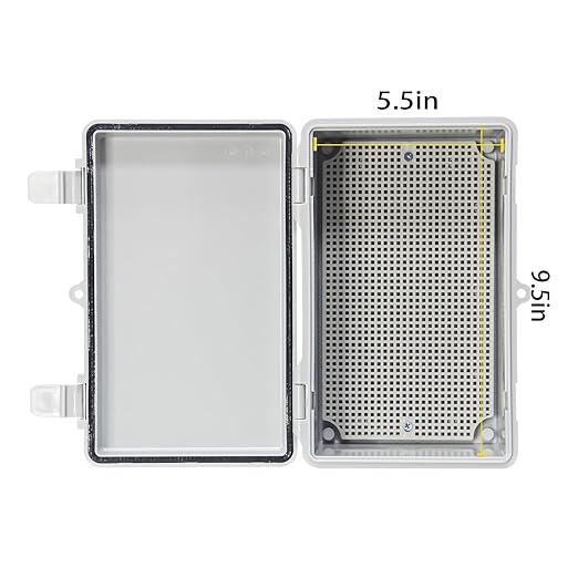 Outdoor Electrical Box IP66 ABS Waterproof Junction Box, Impact Resistant Weatherproof Electrical Enclosure, Ideal for Garden, Garage, Solar and Marine Applications (10.2"x6.2"x5.1")