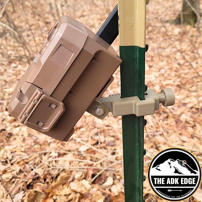 The ADK Edge T-Post Trail Camera Mount V2 Compatible with Moultrie Edge / 2/3 / Solar – Custom Designed, Tool-Less, Tilt, Adjustable, Versatile, Durable, Trail Camera Mounting Bracket