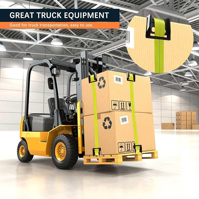 24Pack Flatbed Strap Protector Corner Edge Protector Plastic Black for Cargo Loads Box Truck Equipment Webbing to Protect Cargo