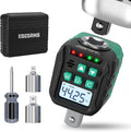 1/2-Inch Digital Torque Adapter, 2.21-44.25 Ft.lb/3-60 N.m, Electronic Torque Wrench Converter with ±2% Accuracy, Preset Function, Data Storage, 3/8” & 1/4” Adapter for Bike, Motorcycle, Car