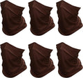 SHEVERCH 6 Pack Neck Gaiter Face Mask Sun Protection Cooling Bandana Face Cover Windproof Dustproof Neck Scarf