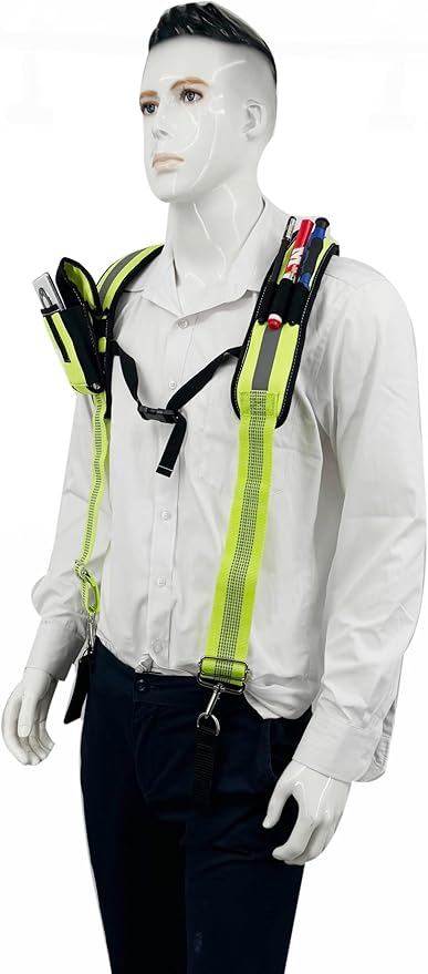 Padded Tool Belt Suspenders 3 Hook Swivel Suspenders for Tool Belt Heavy Duty Work Suspenders