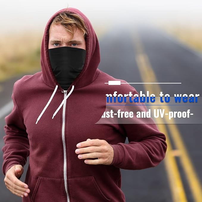 Jecery 60 Pcs Neck Gaiter Face Cover UV Protection Scarf Bulk Mask Breathable Balaclava Bandana for Men Women Outdoor Sports