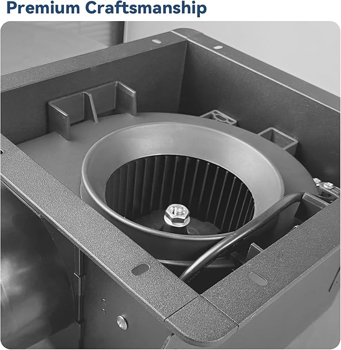 Bathroom Exhaust and Ventilation Fan 88CFM, Ultra-quiet Bath Fan Ceiling Mount Exhaust Fan 1.2Sones Household Bathroom Vent Exhaust Fan