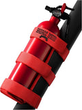 Badass Moto for Jeep Fire Extinguisher Mount, Fits Jeep Gladiator Fire Extinguisher Holder for Jeep Wrangler 1965-2026 JL JK JKU TJ CJ - No Tool Install for Roll Bar Jeep Accessories, Jeep Gifts, Red