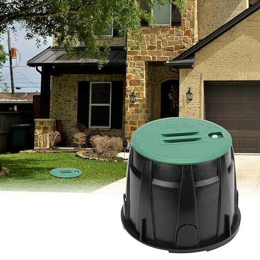 2 Pcs Electrical Splice Box, 10'' Diameter Underground Electrical Junction Box, Sprinkler Valve Boxes for Garden Farm, Inground Electrical Box for Outdoor Electrical Wiring Splices (10In 2Pcs)