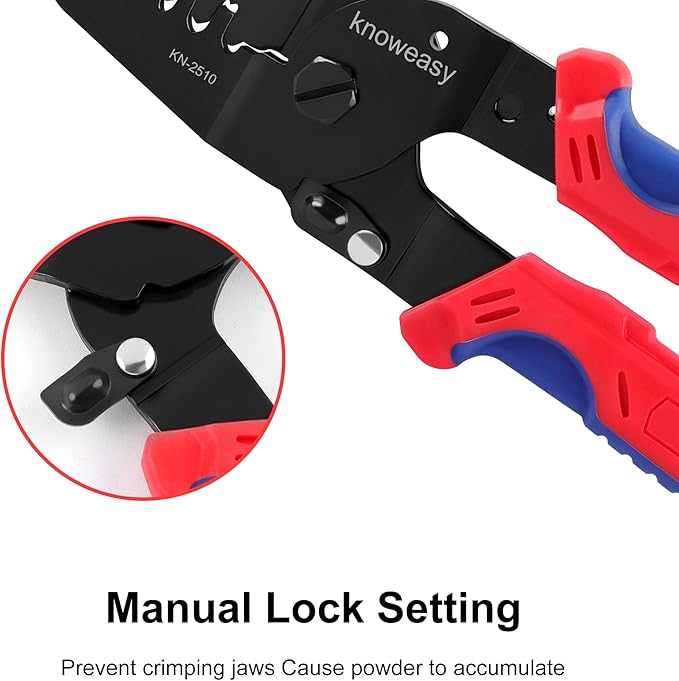 Knoweasy JST Crimper and Molex Crimper Works on AWG24-12/0.21-3.31mm² JAM, Molex, Tyco, JST Terminals and Connectors for FPV, Drone Servo Model KN-2510