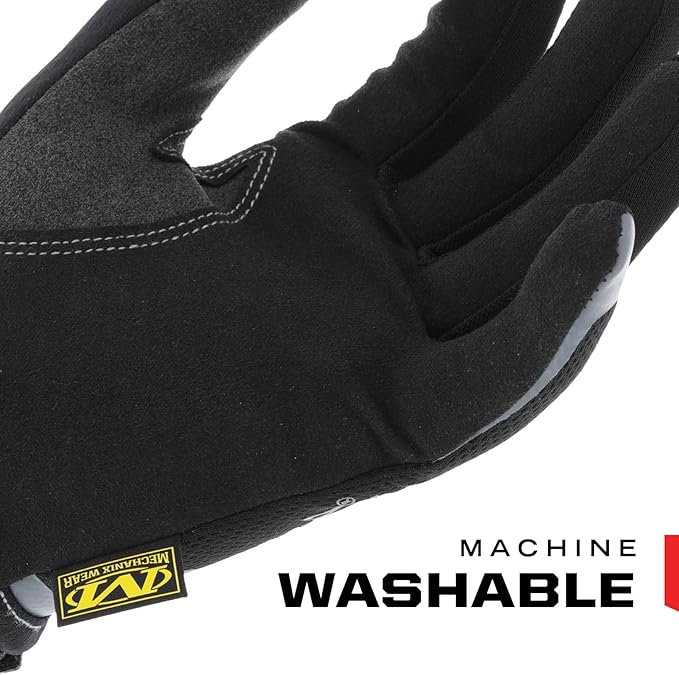 Mechanix Wear: Utility Work Gloves with Secure Fit, Touchscreen Capable, High Dexterity, Synthetic Leather Glove for Multi-purpose Use, Work Gloves for Men, Black (Black, XX-Large)