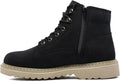 Side Zipper Soft Toe Work Boots for Men 6" with Welt Construction, Lightweight Utility Nubuck Leather Shoes, Featuring Speed Hooks, Slip & Water Resistant Mens Ankle Workboots