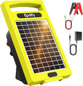 24 Hour Solar Electric Fence Charger, 20 Miles, Up to 10200v Output Range Electric Fence Charger, 0.32J Portable Energizer with Rechargeable Solar Panel for Livestock & Predator Protection