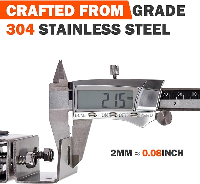 Roof Rack Mount Kit, Roof Rack mounting Brackets, 304 Stainless Steel Van Roof Rack for ProMaster, Boxer, Jumper, Ducato 6 Piece