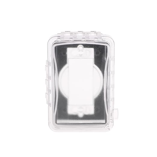 TayMac MM110C Weatherproof Single Outlet Outdoor Receptacle Cover, 5/8 Inches Deep, Clear