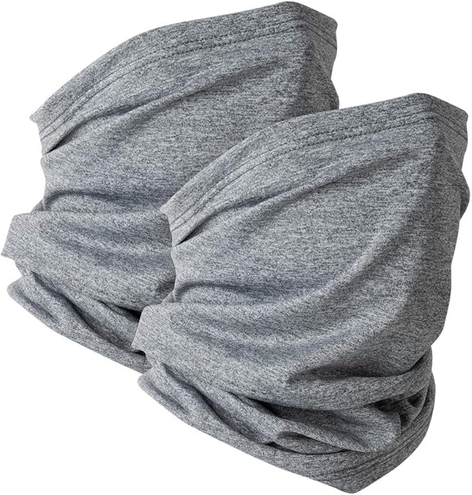 VULKIT 2 Pack Neck Gaiter Face Mask Scarf Reusable Bandanas Tube UV Protection Balaclava Outdoor Sport for Men and Women