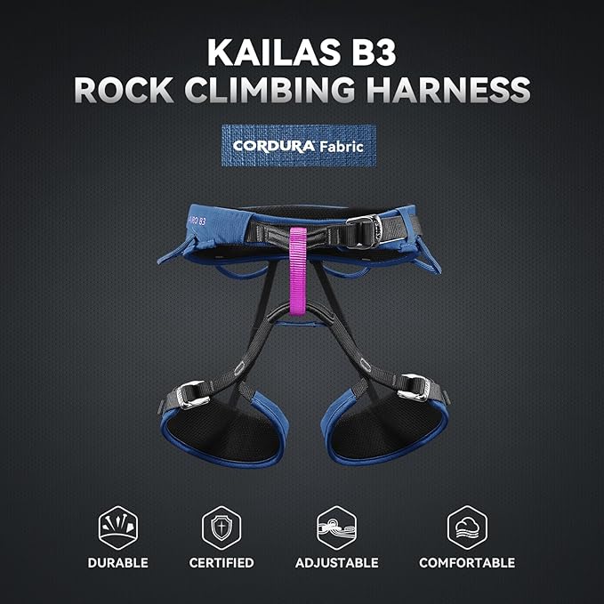 KAILAS B3 Rock Climbing Harness Men Adjustable Roofing Harness Indoor Climbing Rappelling Harness Women Protect Durable