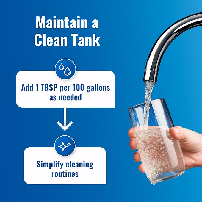 Aquamarine Water Solutions – Shock RV & Boat Water Tank Deep Cleaner and Deodorizer – Treats, Maintains Boat, RV & Household Fresh Water Systems – Ideal for Use Following Seasonal Storage – 12 Fl Oz