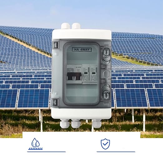 DC Solar Disconnect Switch, PV DC Miniature with IP65 Distribution Box for Solar Panels, 500V Photovoltaic Electrical Isolator Switch for Outdoor Use (40A)