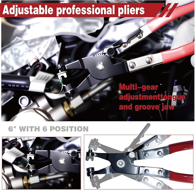 8-Piece Fuel Line Disconnect Tool Set, Fuel Line/Hose Clamp/Removal Pliers, Electrical Disconnect/Push Pin Tools, Relay Puller, Panel Clip Remover & Filter Caliper with Storage Case.