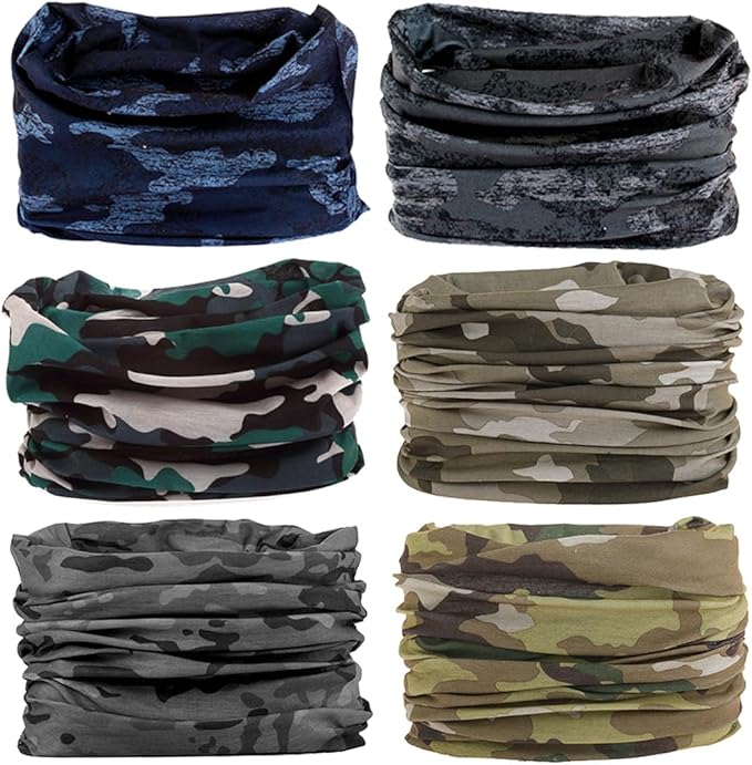 Neck Gaiter Face Cover Bandana Mask Scarf, Breathable Sun& Dust-proof for Cycling Running Fishing Hiking