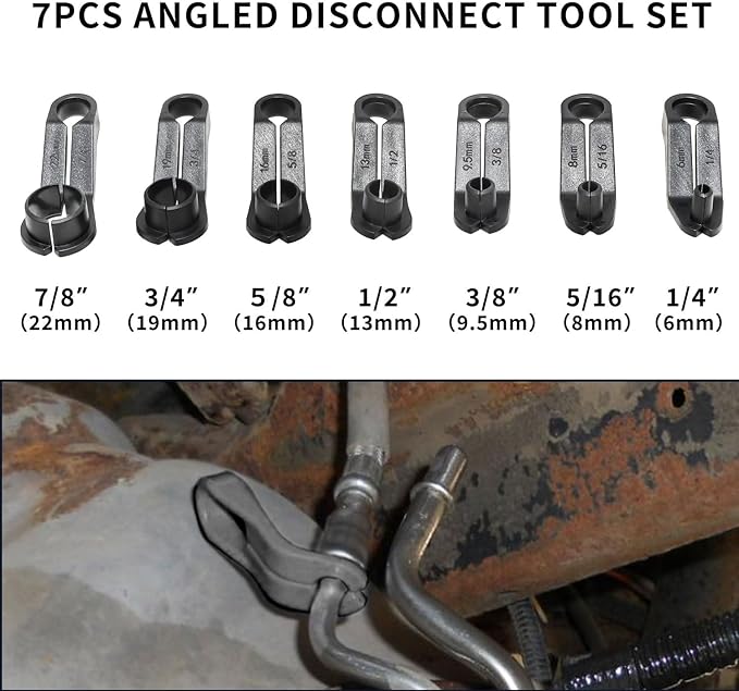 DPTOOL 29pcs Master Quick Disconnect Tool Set Fuel Line Disconnect and Removal Tool Kit for A/C, Fuel and Transmission Cooler Lines etc, with AC Disconnect Pliers and O Seal Kit