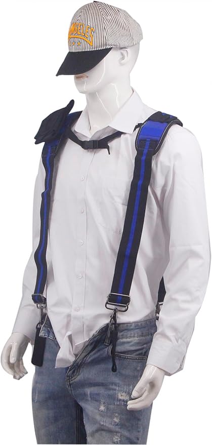 Cedriany Tool Belt Suspenders for Work Belt Suspenders Heavy Duty Padded with Attachment Loops for Men