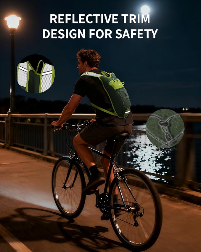 ECOHUB Hydration Backpack with 2L Water Bladder, Lightweight Running Hydration Pack for Men Women, Breathable Hiking Cycling Backpack for Outdoor Sports Marathon Travel