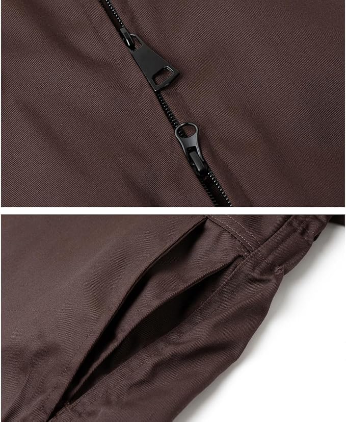Men's Coveralls Mechanic Work Jumpsuit Multi Pockets Overalls Long Sleeve Workwear Coverall