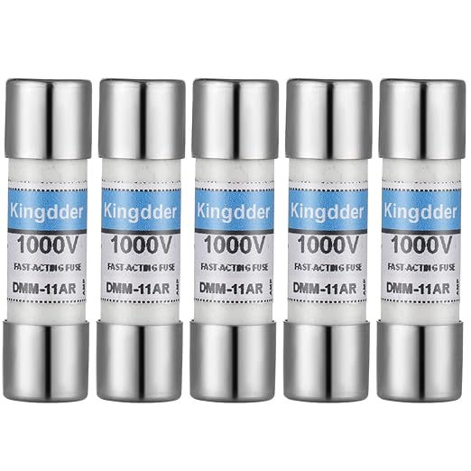 Kingdder Digital Multimeter Fuse Dmm-11A 11A 1000V DMM Replacement Fast Acting Replacement Agent Fuse 10 x 38 mm, 3/8 Inch x 1-1/2 Inch(5 Pcs)