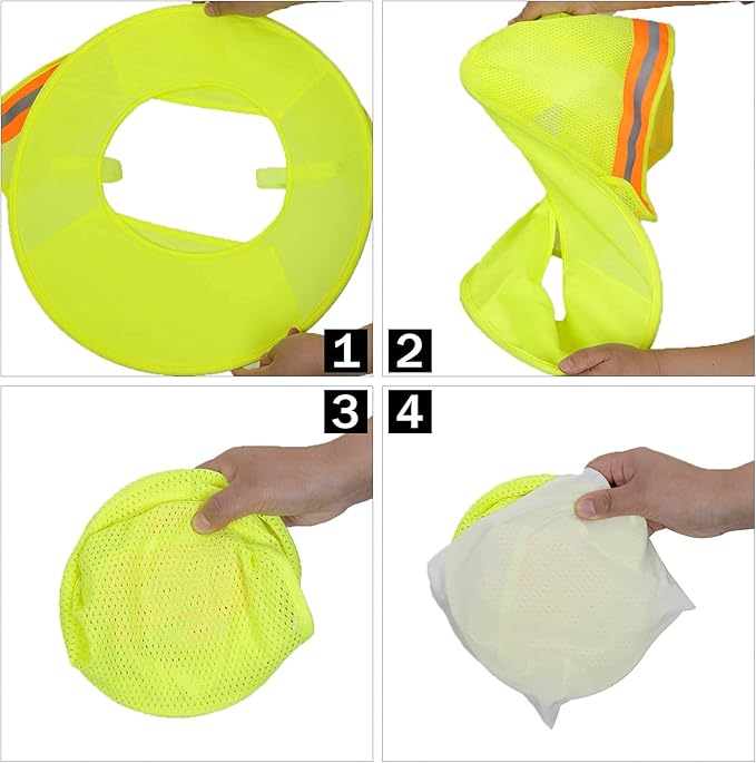 TCCFCCT Hard Hat Sun Shade, Full Brim Neck Shield, 2Packs, Hard Hat Not Included