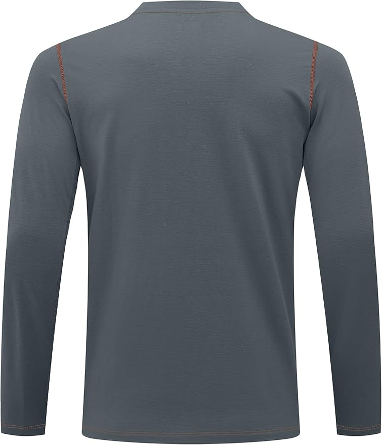 FR Shirts for Men 6oz Lightweight Stretch Work Shirt with Decorative Shoulder Stitch Design Flame Resistant Long Sleeve CAT2