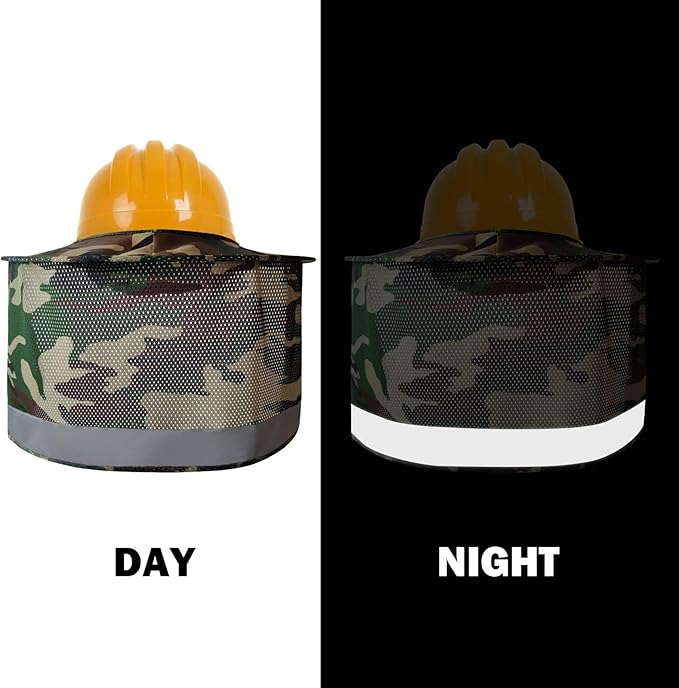 TCCFCCT Hard Hat Sun Shade, Full Brim Neck Shield, 2Packs, Hard Hat Not Included