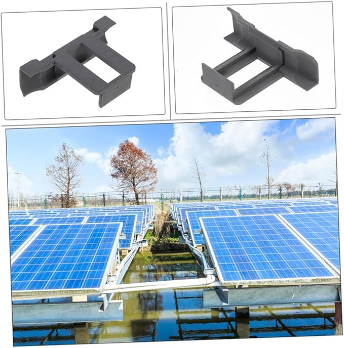 TOYANDONA 12pcs Solar Panel Photovoltaic Drainage Clips Water Guide Mud Clamp Easy Install Cleaning Tools for Outdoor Panels