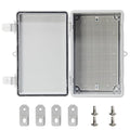 Electrical Junction Box, Outdoor Electrical Box Waterproof ABS Plastic Engineering Enclosure with Plastic Snap Gray Cover 10.2"x6.2"x5.1"