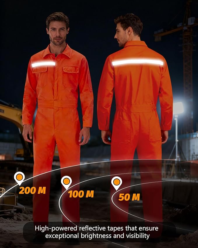Mens Workwear Coveralls Work Mechanic Jumpsuits Long Sleeve Coverall Work Wear Multi Pockets