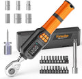 Digital Torque Wrench 0.44-8.8 Ft.lb/0.6-12 Nm, 1/4" Drive In lb Torque Wrench Set with Buzzer & LCD Indicator Electronic Rachet Torque Wrench for Bike Motor Car Auto Repair