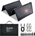 60W Portable Solar Panel,60 Watt Foldable Solar Panels Chargers with QC3.0 USB-A USB-C DC5521,IP67 Waterproof Power Emergency for Small Power Station Camping Hiking Outdoor