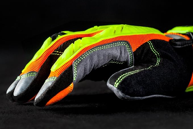 Ironclad mens Work Gloves EXO Hi Viz ImpactX Large, Hi-viz Yellow & Orange, X-Large Pack of 1 US
