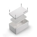 QILIPSU Outdoor Junction Box IP67 Waterproof Project Box ABS Plastic Weatherproof Electrical Enclosure Gray Cover (9.8"x5.9"x5.1")
