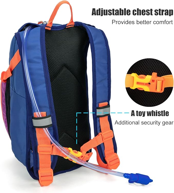 Ivygreen Kids Hydration Backpack, Hiking Backpack for Boys or Girls with 1.5L Water Bladder