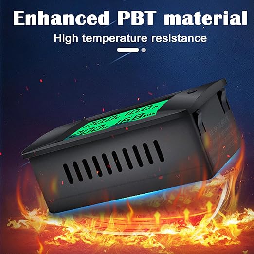 DC Battery Monitor Meter,0-100V,0-100A, Widely Applied to 12V/24V/48V RV/Car Battery, LCD Display, Digital Current Voltage Solar Power Meter (Upgrade Meter(Built-in 100A Shunt))