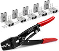 Crimping pliers with connectors and connector dust covers are used as crimping tools for 50 ampere 600V connector, as well as clamps, terminals, cable connect, and cutting tools (10PCSgrey 6AWG)