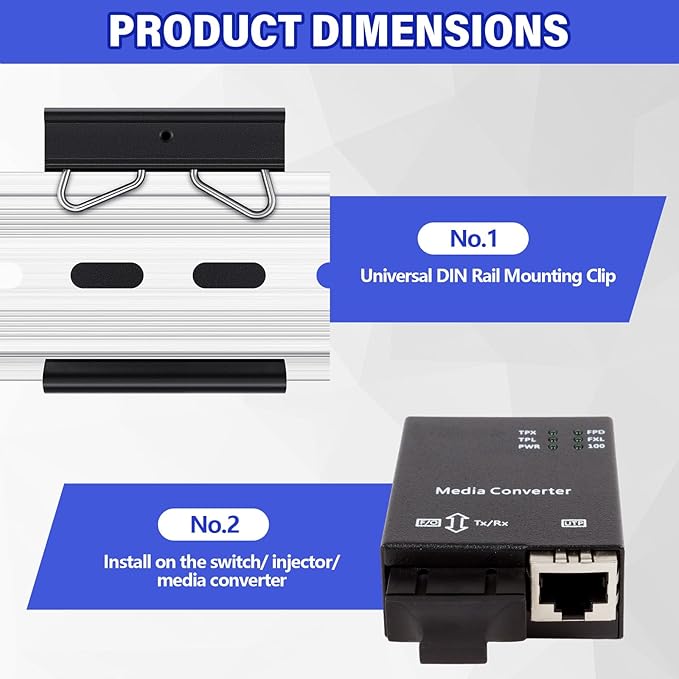 Hicarer Hicarer 10 Pcs Din Rail Mount Clip 1.7 Inches Width Snap in Universal Mounting Brackets Fixed Clamp, Black Aluminum Alloy Relay Clip for 35mm Din Rail Switches and Injectors