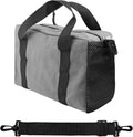 Small Tool Bag,Close Top Wide Mouth Tool Organizer Bag,Large Capacity Tool Bags for Men,Canvas Tool Storage Bag for Storage Handbag for Screwdrivers,Wrench (Shoulder strap+Gray, 20 Inch)