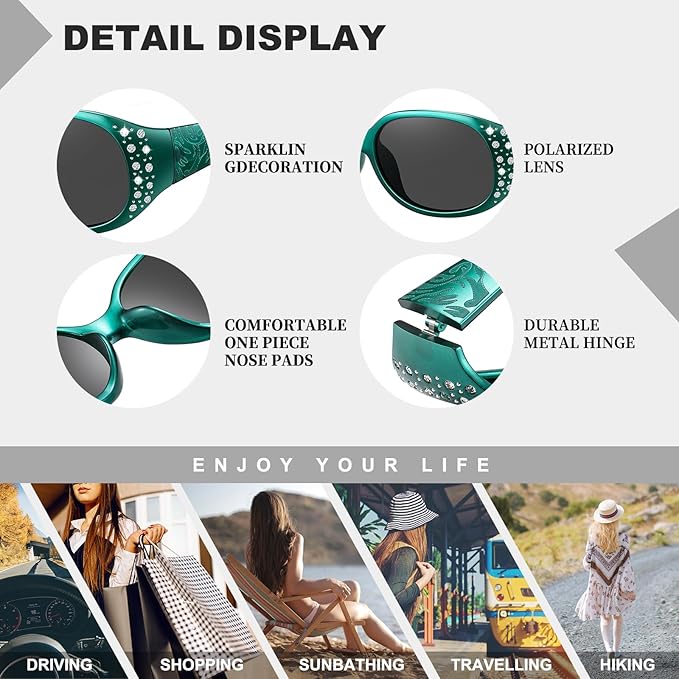 HAOLOTA Night Vision Driving Glasses Women Anti Glare Polarized, Wrap Around Nighttime Safety Glasses UV Protection