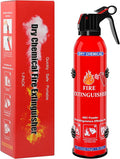 1 Pack ABC Dry Chemical Fire Extinguisher, Portable Dry Powder Fast-Acting Fire Extinguishers with Mount, Suitable for Home, Car, Boat, Truck, Electrical, Grease Fires