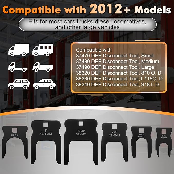 Feekoon DEF Fuel Line Disconnect Tool Set, Easy to Remove Breather/Fuel/coolant/DEF line Disconnect Tool for compressing connectors and Removing Lines