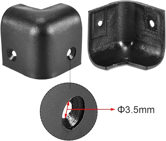 uxcell Speaker Corner Protectors Cabinet Edge Corner 1.14'' Speaker Stackable Guard Wrap Angle Case Protection 8pcs
